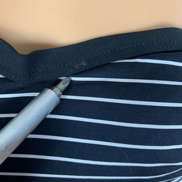 Robin Piccone Side Button Striped Halter Tankini S - Picture 5 of 8